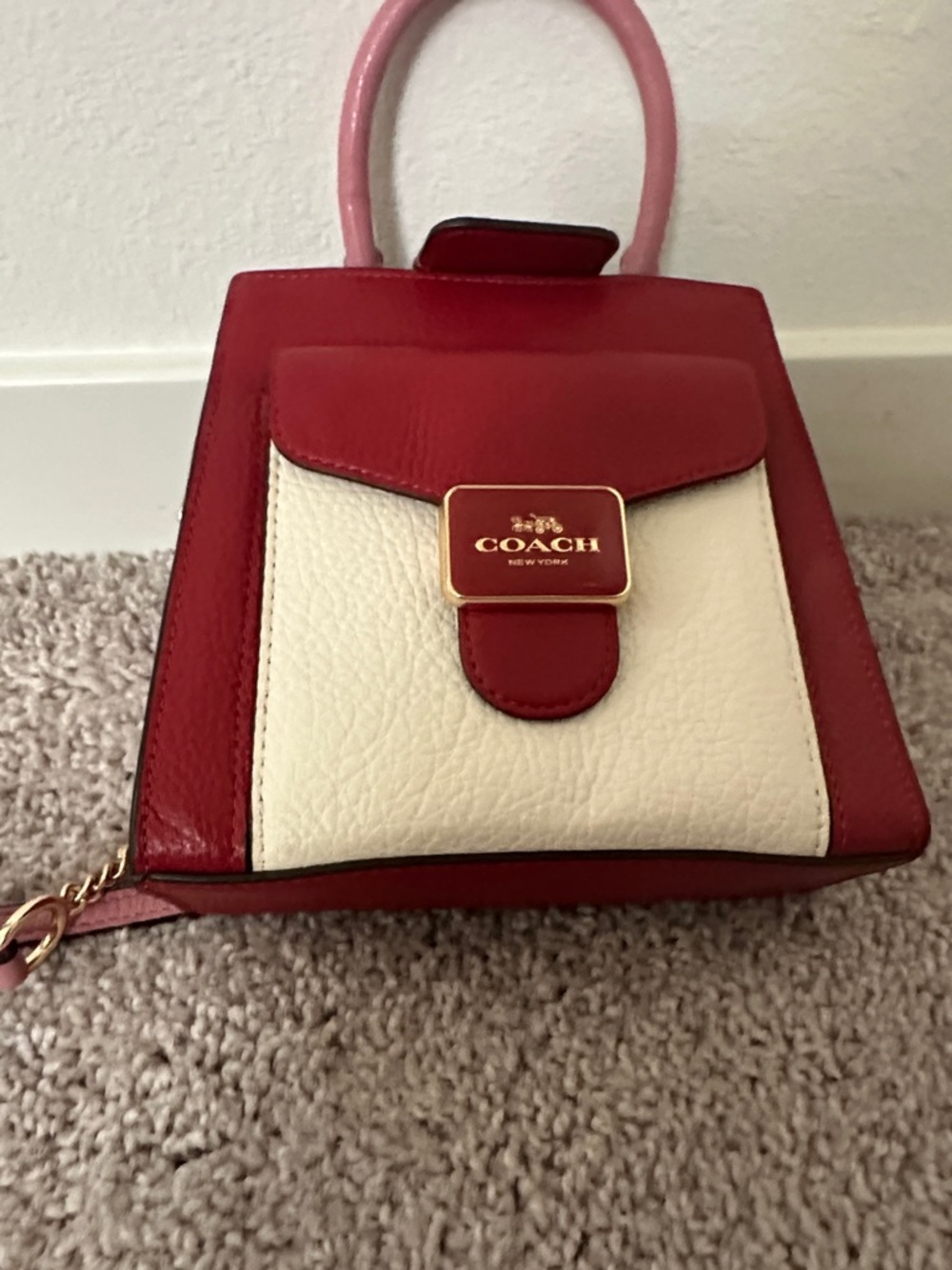 NWT COACH C6994 Mini Pepper Crossbody Bag In 1941 Red Multi